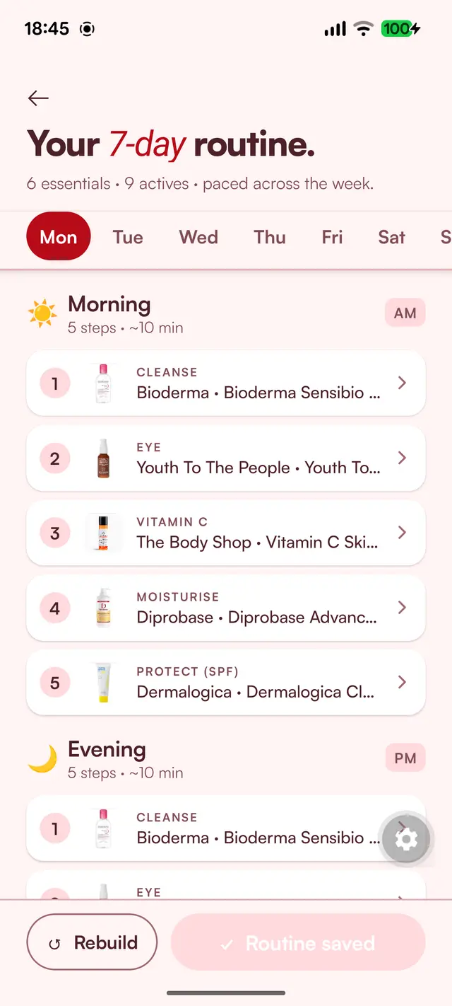 plumchi routine screen